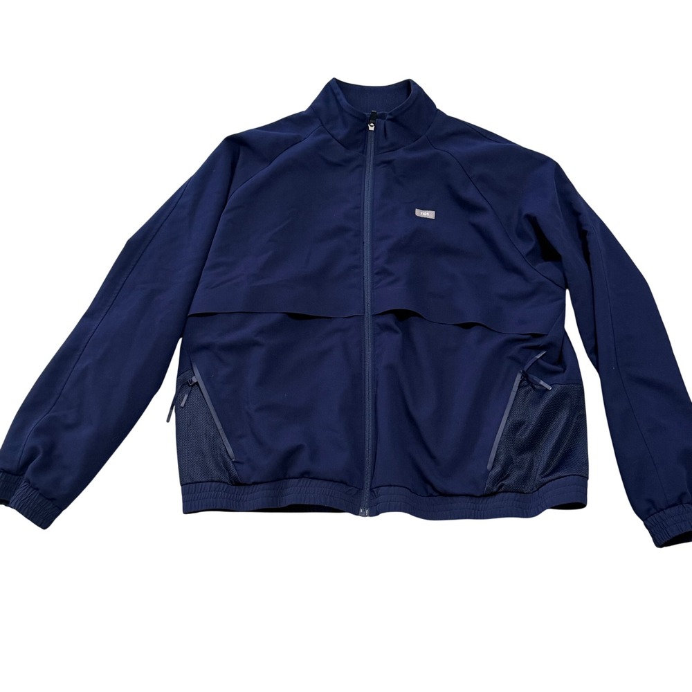 FIGS Technical Collection Navy Blue Full Zip Scrub Jacket Womens XXL On Shift
